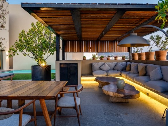 terraza de lujo en atardecer en san miguel de allende gunajuato