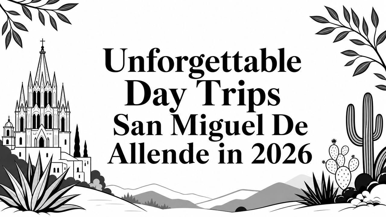 day trips san miguel de allende travel illustration - Inside San Miguel