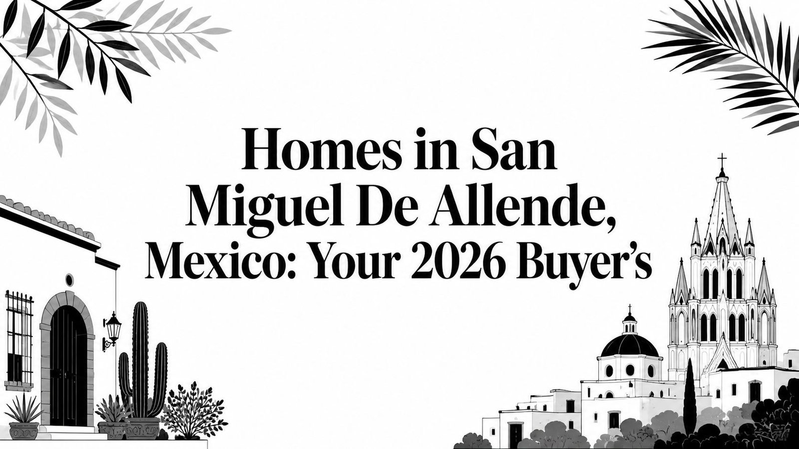 homes in san miguel de allende mexico architecture illustration - Inside San Miguel